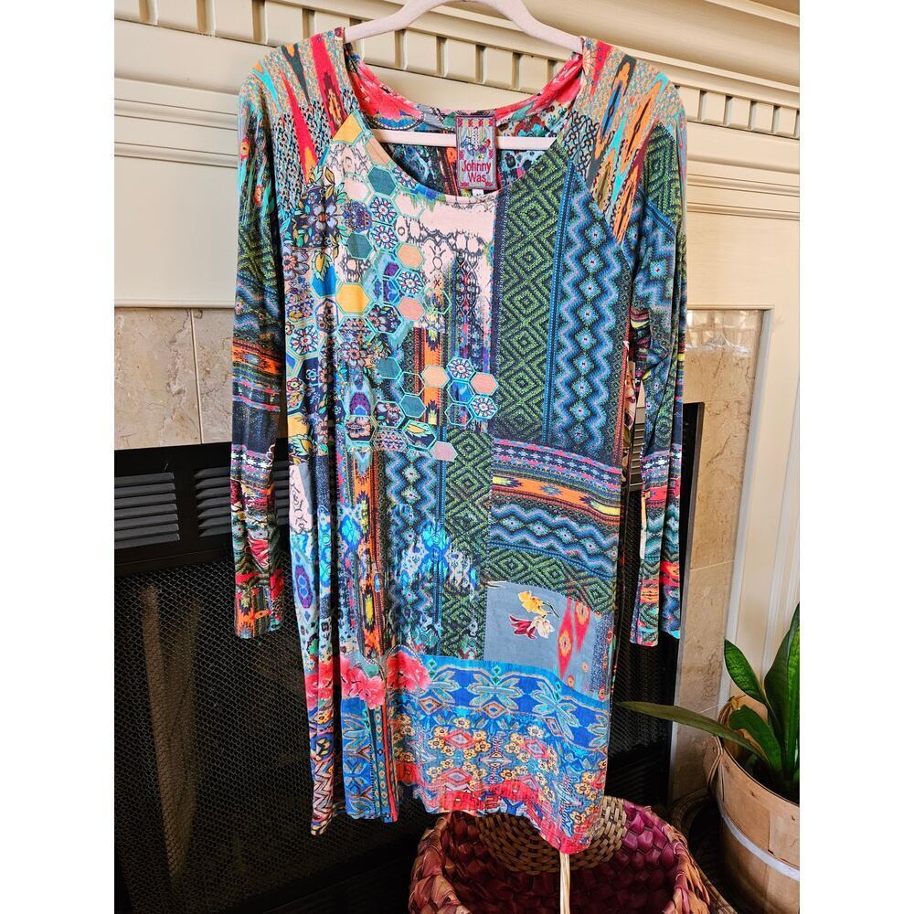 Johnny Was Nelsona Modal Long Sleeve Tunic Dress – Size Medium